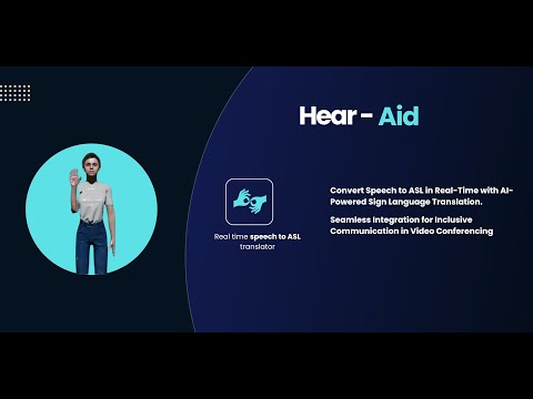 HearAid - an AI powered text to sign language transcription tool